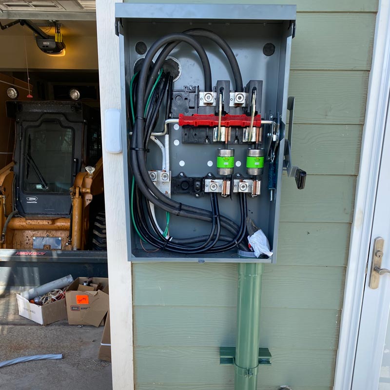 garage door electrical panel